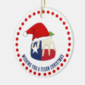 Personalisiert TEXAN CHRISTMAS Pudding Keramik Ornament (Links)
