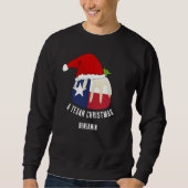 Personalisiert TEXAN CHRISTMAS Pudding Sweatshirt (Vorderseite)