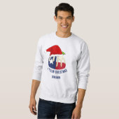 Personalisiert TEXAN CHRISTMAS Pudding Sweatshirt (Vorne ganz)