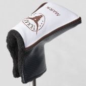 Personalisiert Texas Longhorn Golf Headcover (3/4 Vorderseite)