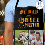 Personalisiert Text #1 VATER GRILL MASTER 16 Foto Schürze<br><div class="desc">Personalisierte GRILLEN Grill Schürze für den #1 VATER und GRILL MASTER. Anpassen, indem Sie den Beispieltitel #1-VATER ändern und am unteren Rand einen benutzerdefinierten Text hinzufügen (einfach Beispieltext löschen, um Leerzeichen verlassen). Feuer und Flammen Typografie GRILL MASTER Design kann Ihren Titel wie BEST VATER, #1 PAPA, UNCLE, STEPDAD, GRANDPA, etc....</div>