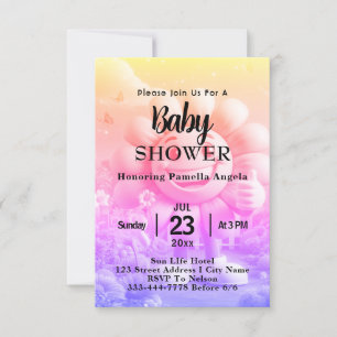 Personalisiert-Text-Baby-Dusche Einladung