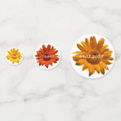 Personalisiert Text Bold Girl Hippie-Blume Cool Konfetti (Rückseiten)