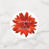 Personalisiert Text Bold Girl Hippie-Blume Cool Konfetti (Klein Vorderseite)