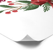 Personalisiert Text Holly und Berry Christmas Poster (Ecke)