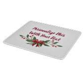 Personalisiert Text Holly und Berry Christmas Schneidebrett (Ecke)