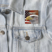 Personalisiert Text USA Patriotic Danke Pinback Button (Beispiel)
