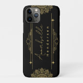 personalisiert The Elegante Gold & Black Case-Mate iPhone Hülle (Rückseite)