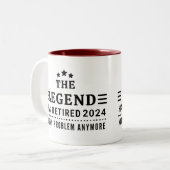Personalisiert The Legend hat die Vergnügungsruhe  Zweifarbige Tasse (Vorderseite Links)