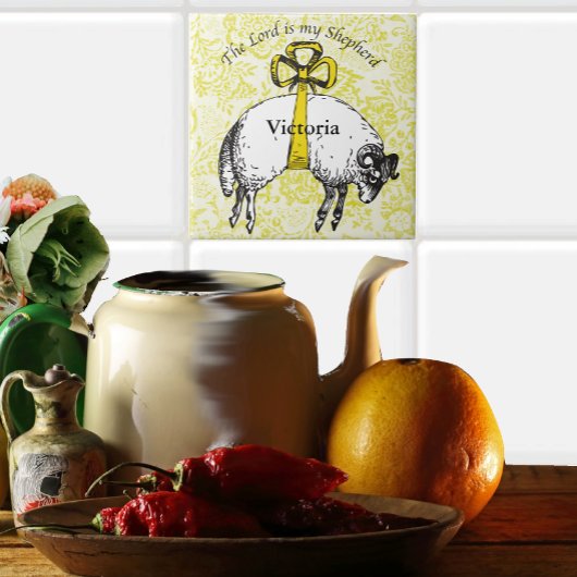 Personalisiert The LORD ist mein Hirte Psalm 23 Fliese