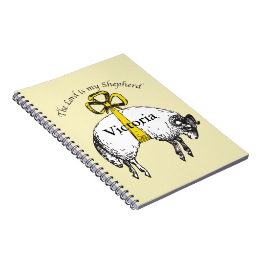 Personalisiert The LORD ist mein Hirte Psalm 23 Notizblock (Rechte Seite)