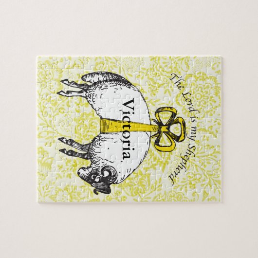 Personalisiert The LORD ist mein Hirte Psalm 23 Puzzle (Horizontal)