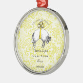 Personalisiert The LORD ist mein Hirte Psalm 23 Silbernes Ornament (Links)
