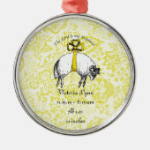 Personalisiert The LORD ist mein Hirte Psalm 23 Silbernes Ornament (Vorne)