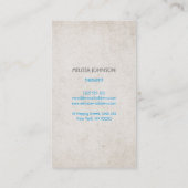 Personalisiert Therapeut Psychologin Business Cart Visitenkarte (Rückseite)