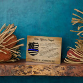 Personalisiert Thin Blue Line Police Praque Fotoplatte (Seite)