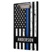 Personalisiert Thin Blue Line Police-Zwischenablag Klemmbrett (Links)