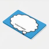 Personalisiert Think Bubble Fun Blue Comic Book Post-it Klebezettel (angewinkelt)