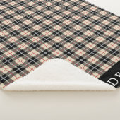 Personalisiert Thompson Camel Tartan Kariertes Mus Sherpadecke (3/4)