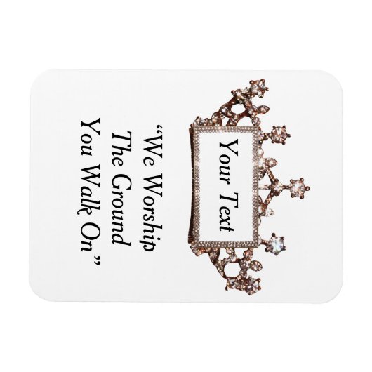 Personalisiert Tiara Magnet (Horizontal)