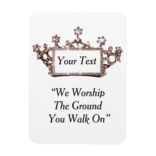 Personalisiert Tiara Magnet (Vertikal)