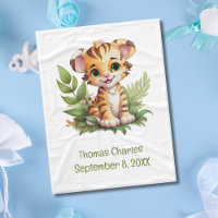 Personalisiert Tiger Jungle Safari Baby Blanket