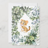Personalisiert Tiger Jungle Safari Babydusche Einladung (Rückseite)