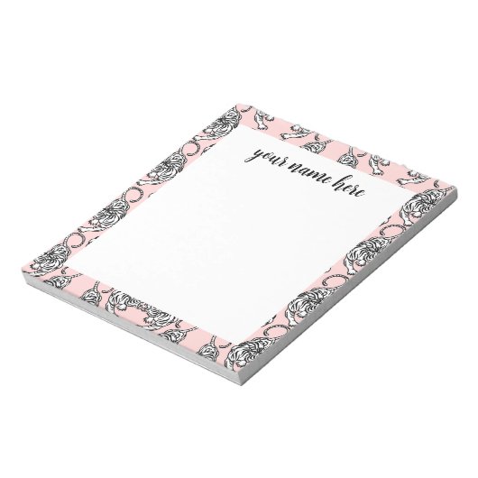 Personalisiert Tiger Notepad Notizblock (Rotiert)