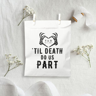 Personalisiert Til Death Gothic Skeletts Hochzeit Geschenktütchen