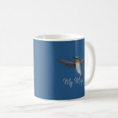 Personalisiert Tiny Illustriert Hummingbird Kaffeetasse (VorderseiteRechts)