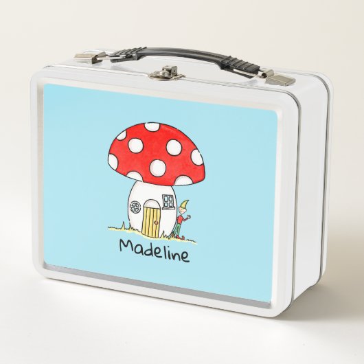 Personalisiert Toadstool & Elf Metall Brotdose (Vorderseite)
