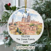 Personalisiert Toledo Ornament, Spanien Keramik Ornament