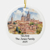 Personalisiert Toledo Ornament, Spanien Keramik Ornament (Vorne)