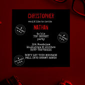 PERSONALISIERT TOP SECRET PARTY EINLADUNG