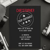 PERSONALISIERT TOP SECRET PARTY EINLADUNG