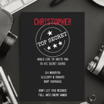 PERSONALISIERT TOP SECRET PARTY