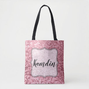 Personalisiert Totbeutel Rose Gold Glitzer Tasche
