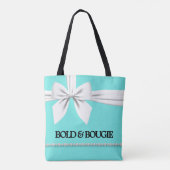 Personalisiert Tote Bag Aqua Bold & Bougie Geschen Tasche (Rückseite)