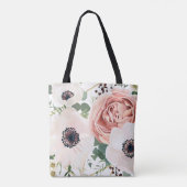 Personalisiert Tote Bag Geometric Garden Rose Anem Tasche (Rückseite)