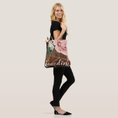 Personalisiert Tote Bag Geometric Garden Rose Stal Tasche (Am Model)