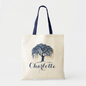 Personalisiert Tote Bag - Hochzeit von Wilden Navy Tragetasche (Vorne)