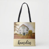 Personalisiert Tote Bag Sunset Barn Country Rustik Tasche (Vorderseite)