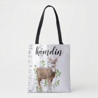 Personalisiert Tote Tasche Hirsch Doe Woodland Buc