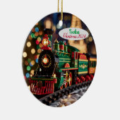 Personalisiert Toy Christmas Train Keramik Ornament (Rechts)