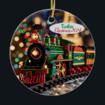 Personalisiert Toy Christmas Train Keramik Ornament<br><div class="desc">Mit unserem zauberhaften, personalisierten Spielzeug-Weihnachtszug-Ornament stärken Sie Ihre Urlaubsstimmung. Jedes Zugfahrzeug ist mit feinen Details und lebhaften Farben gestaltet und strahlt einen festlichen Charme aus. Fügen Sie eine persönliche Touch hinzu, indem Sie sie mit einem Namen oder einer besonderen Botschaft versehen, was sie zu einem wertvollen Sake für die nächsten...</div>