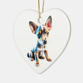 Personalisiert Toy Fox Terrier Puppy Keramik Ornament (Links)