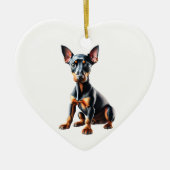 Personalisiert Toy Manchester Terrier Puppy Keramik Ornament (Vorne)