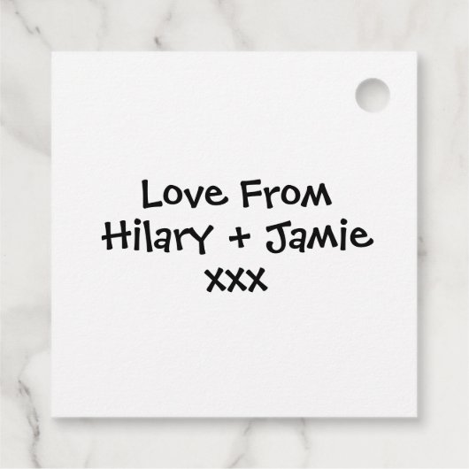 Personalisiert Tractor Country Wedding Gefallen Ta Geschenkanhänger (Rückseite)