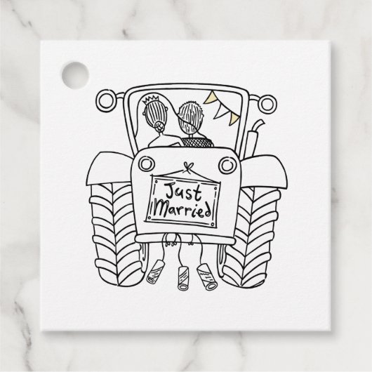 Personalisiert Tractor Country Wedding Gefallen Ta Geschenkanhänger (Vorderseite)