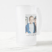 Personalisiert trägt mein Held einen Abzeichen-Vat Mattglas Bierglas (VorderseiteRechts)